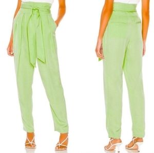 L'ACADEMIE Revolve The Frostline Pant In Nile Green Sz Medium High Waist Trouser